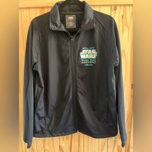 Disney Black Lightweight Star Wars Rival Run Weekend Jacket with Teal Logo